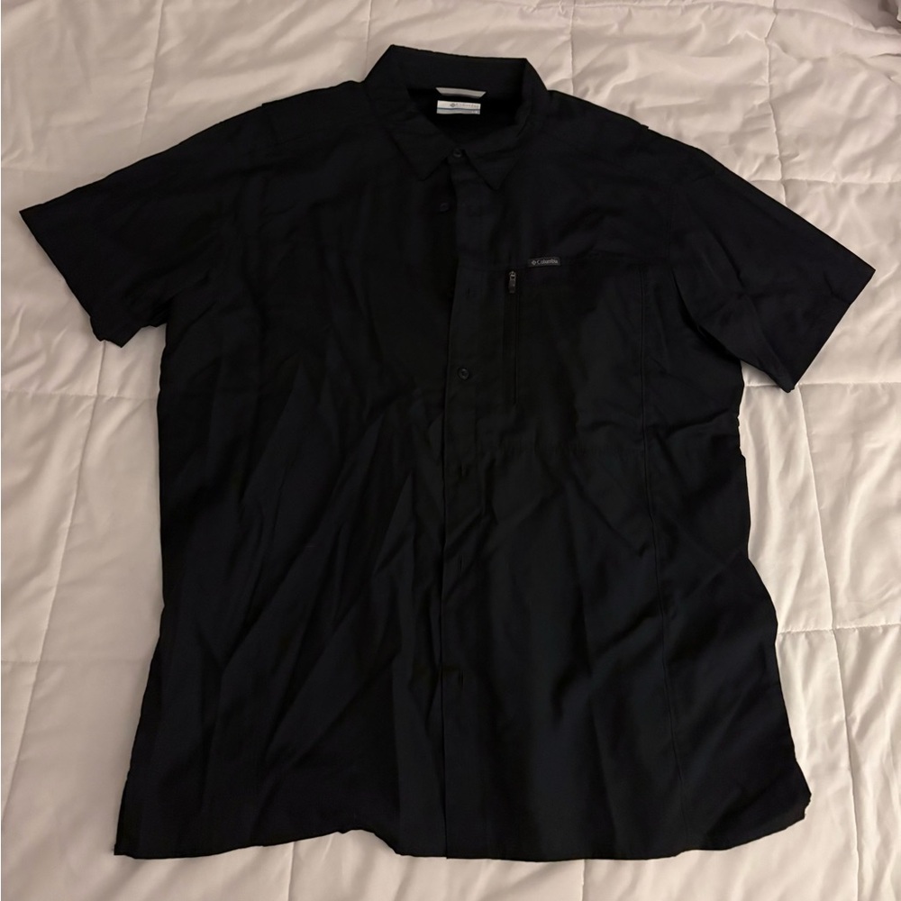 NWOT Columbia Men's Black Button Down Shirt Size Large